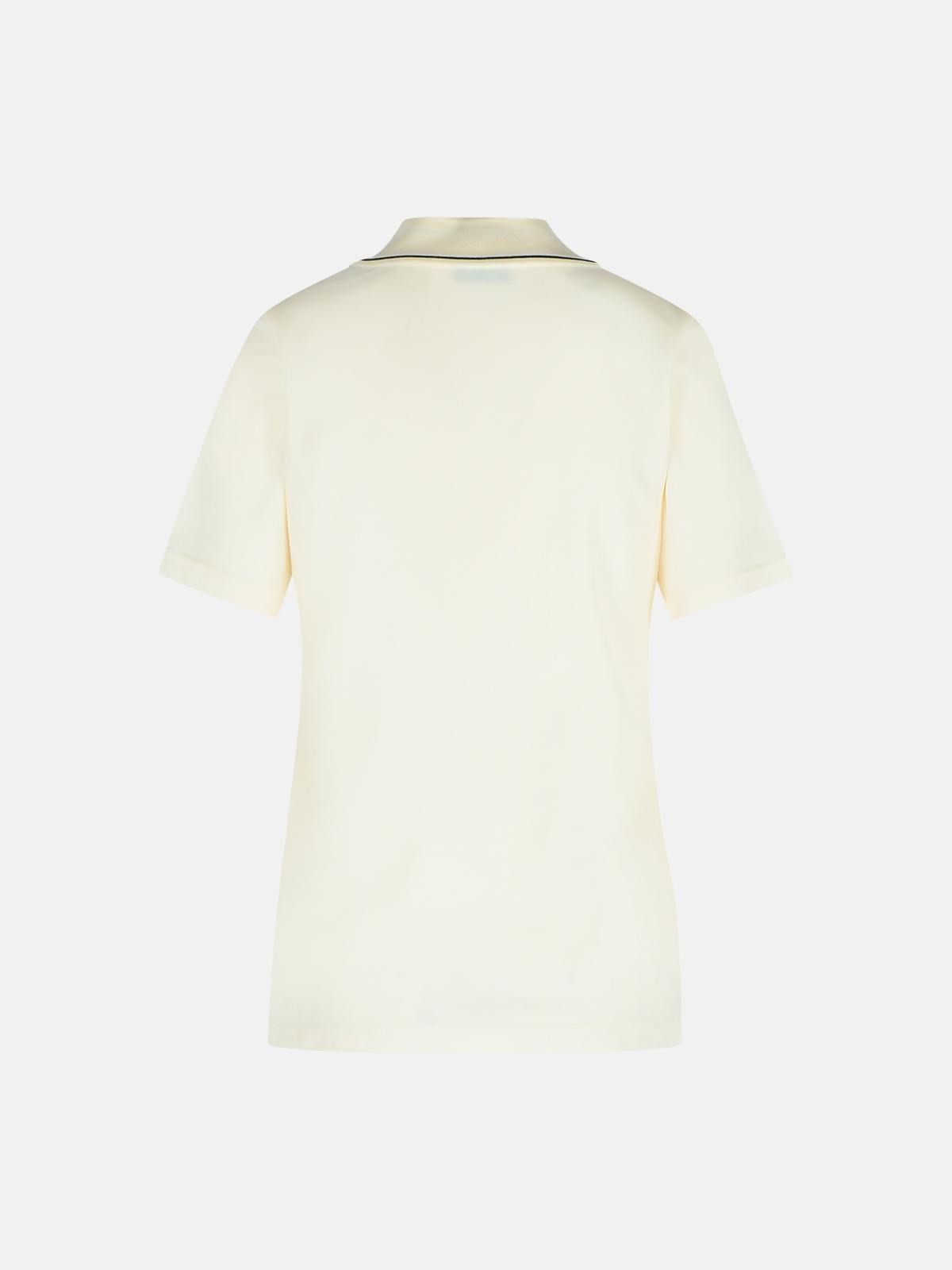 IVORY COTTON POLO SHIRT - 3