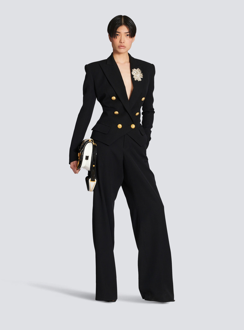 Balmain Wool wide-leg trousers outlook