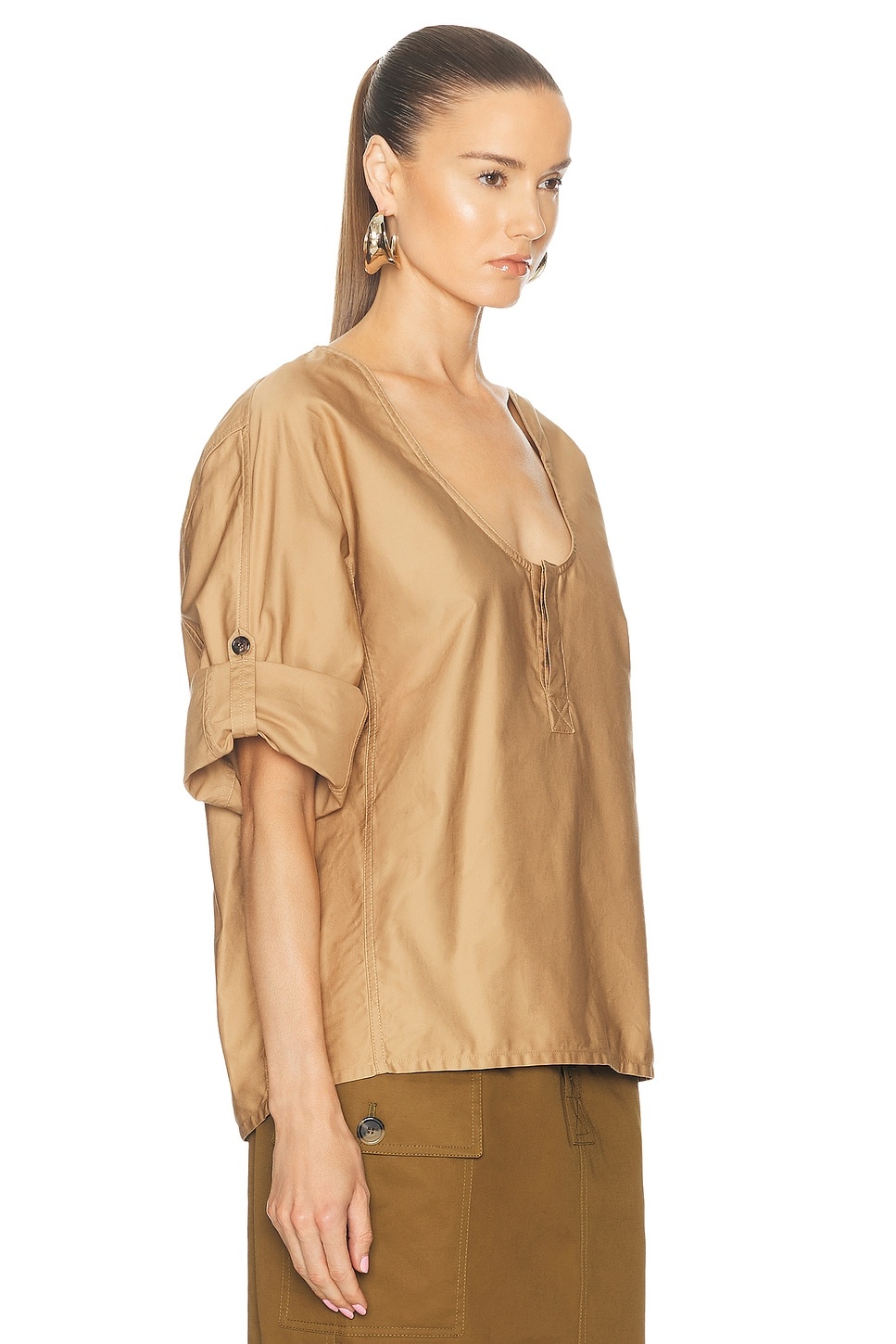 Convertible Sleeve Blouse - 2
