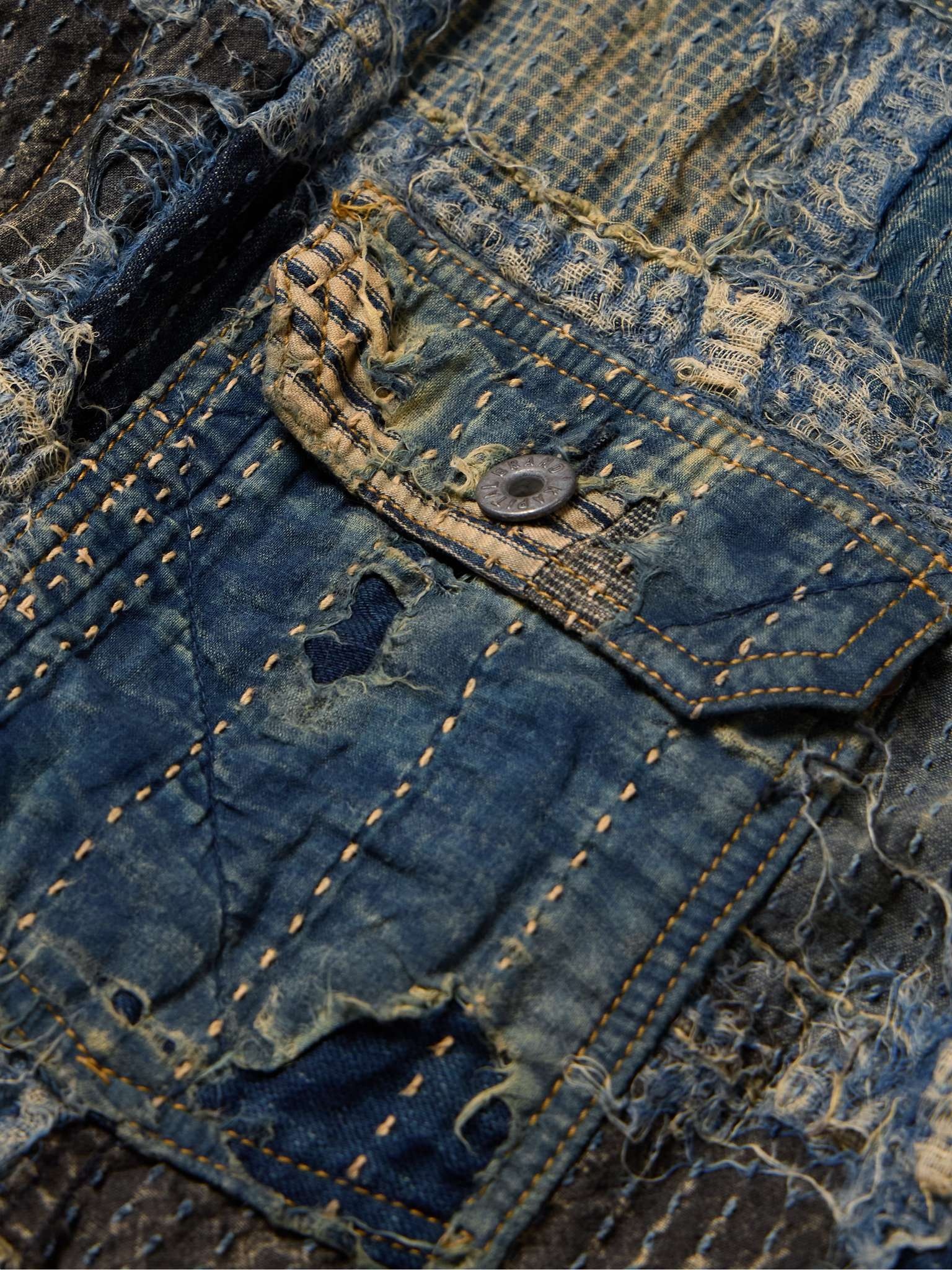 Embroidered Patchwork Cotton and Linen-Blend Jacket - 4