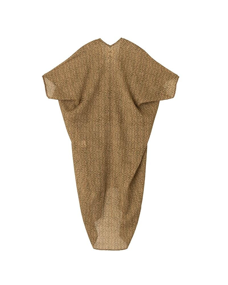 visvim RUANA DRESS FLORA BROWN outlook