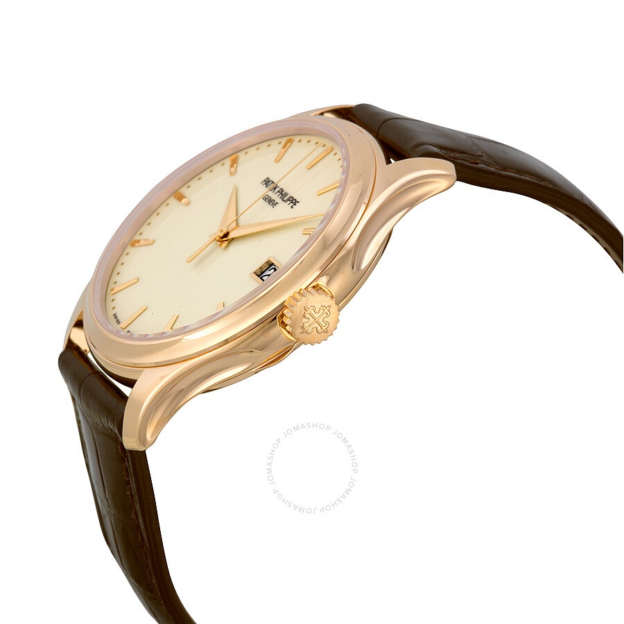 Patek Philippe Calatrava Mechanical Ivory Dial Leather Men's Watch 5227R-001 - 2