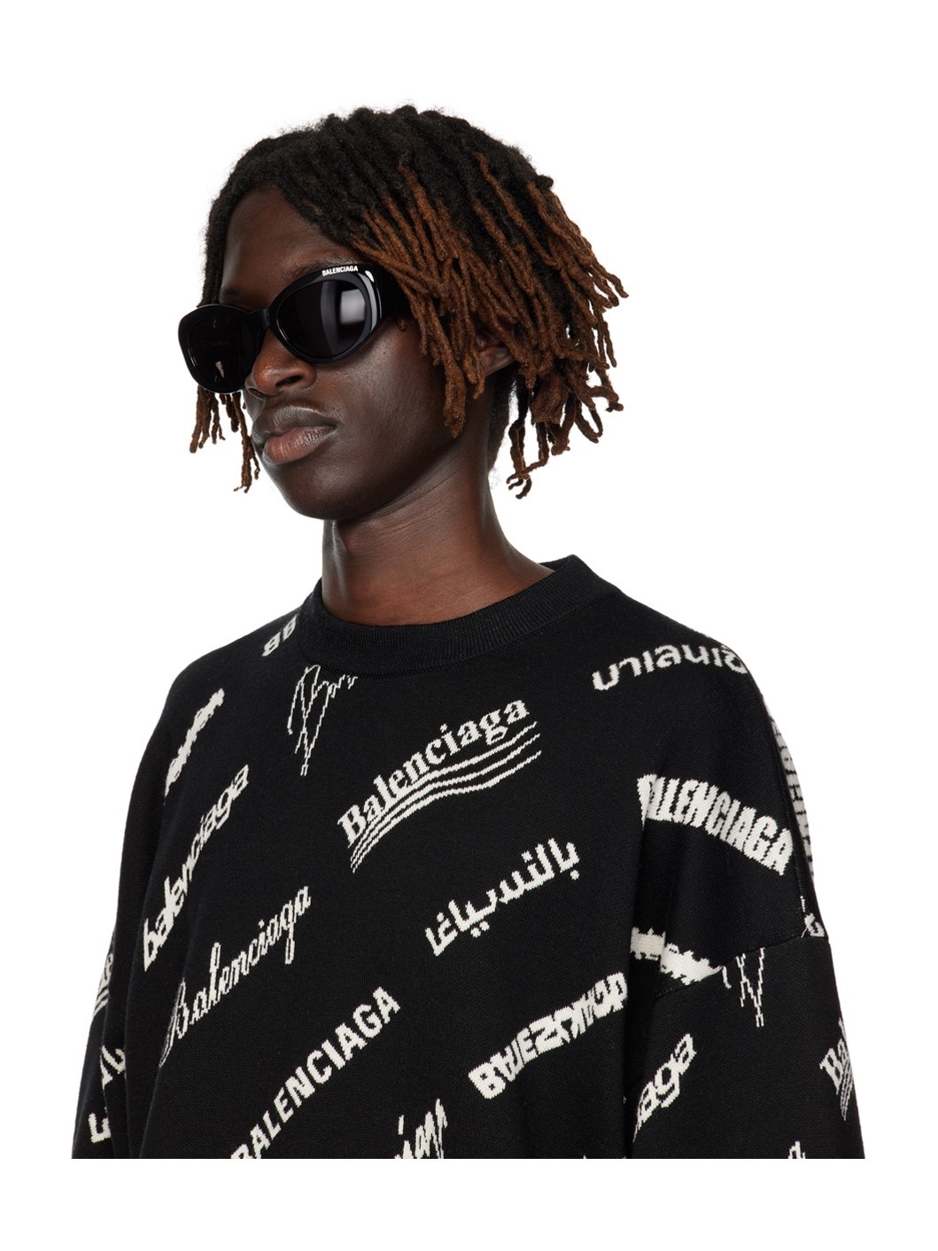 Black Etched Sunglasses - 4