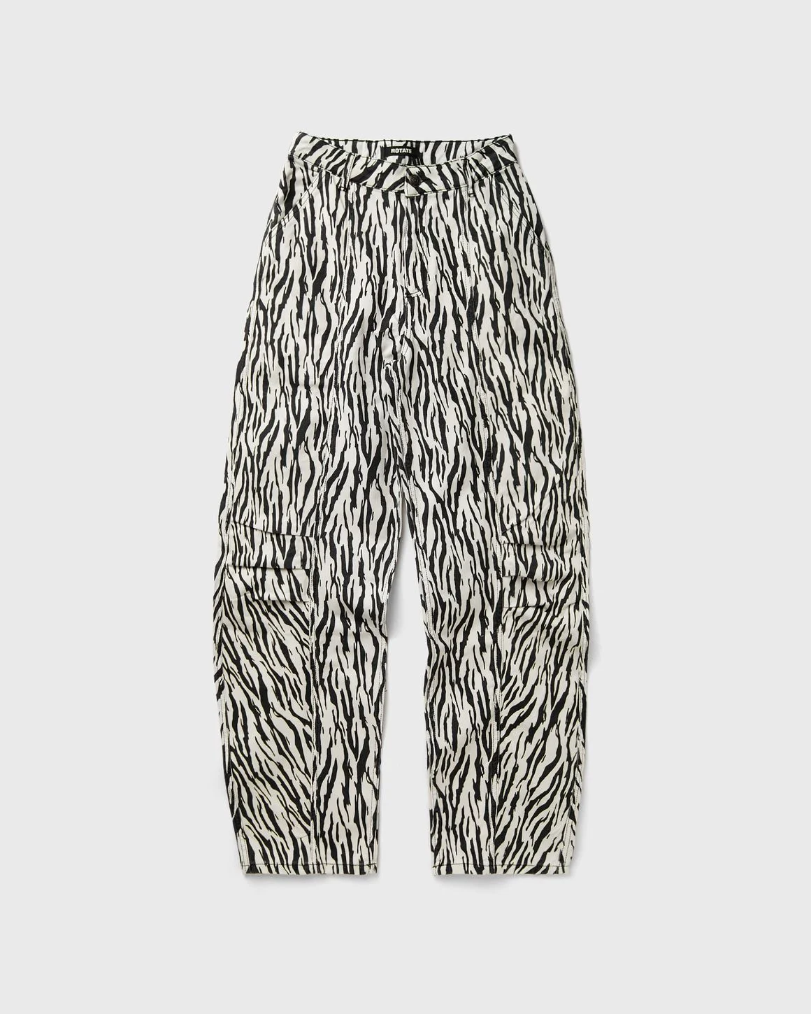 PRINTED TWILL CARGO PANTS - 1