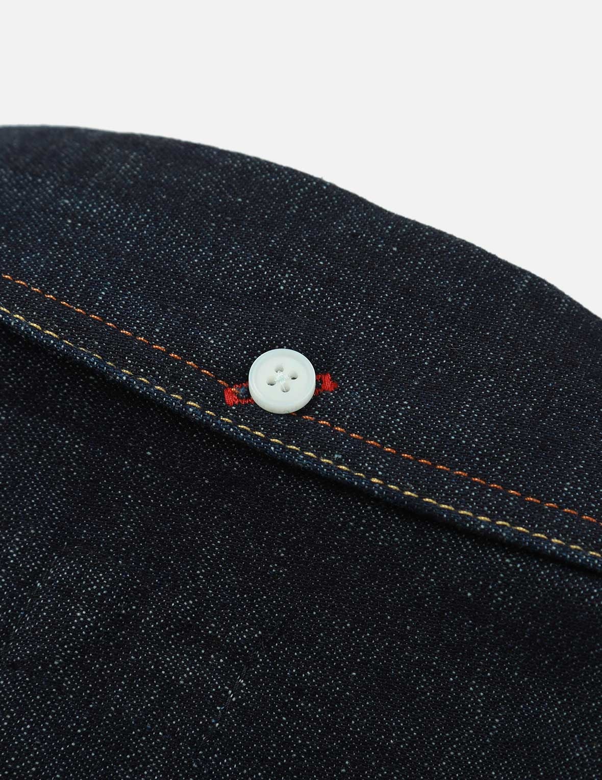 GODHEAD AND KAMON PRINT DENIM SHIRT - 11
