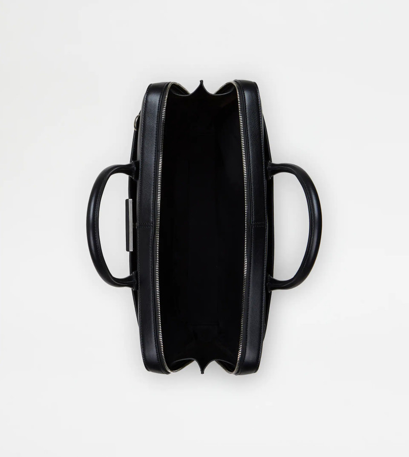 TIMELESS SLIM BRIEFCASE IN LEATHER MEDIUM - BLACK 5