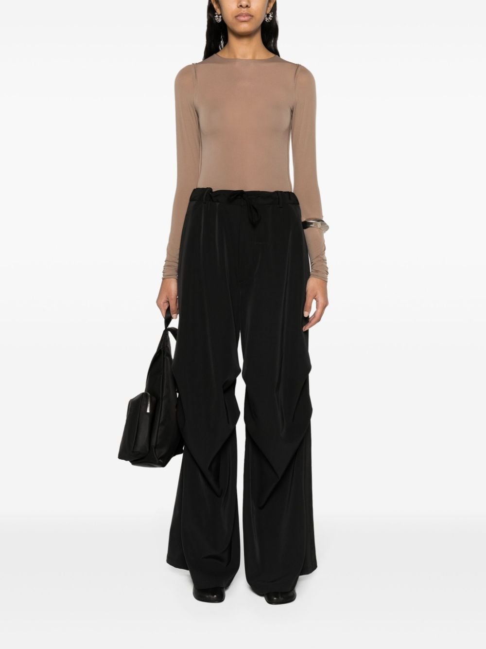 high-waist wide-leg trousers - 2