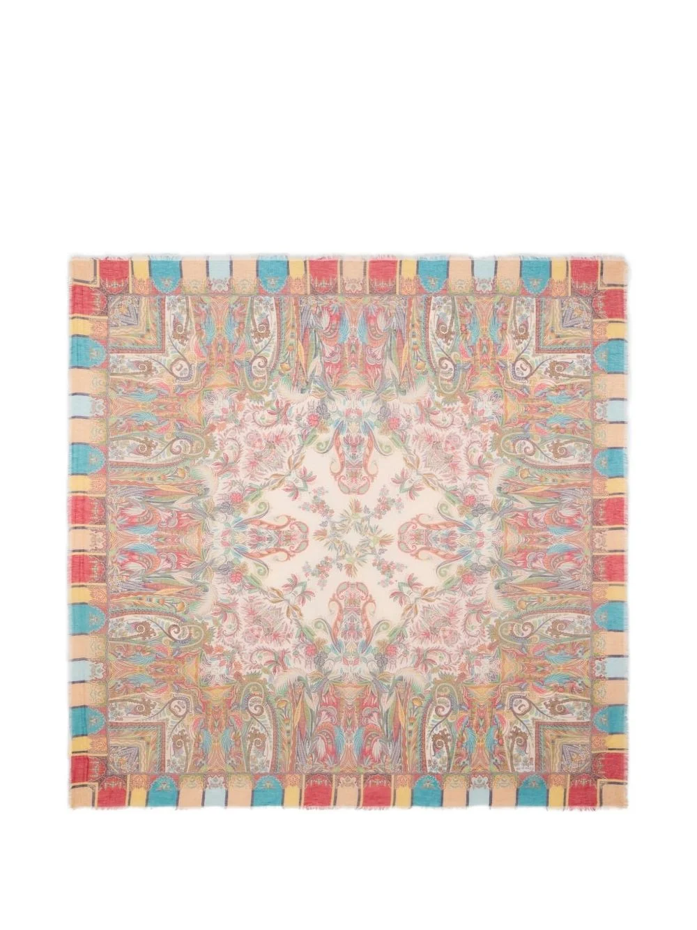 paisley-foliage scarf - 1