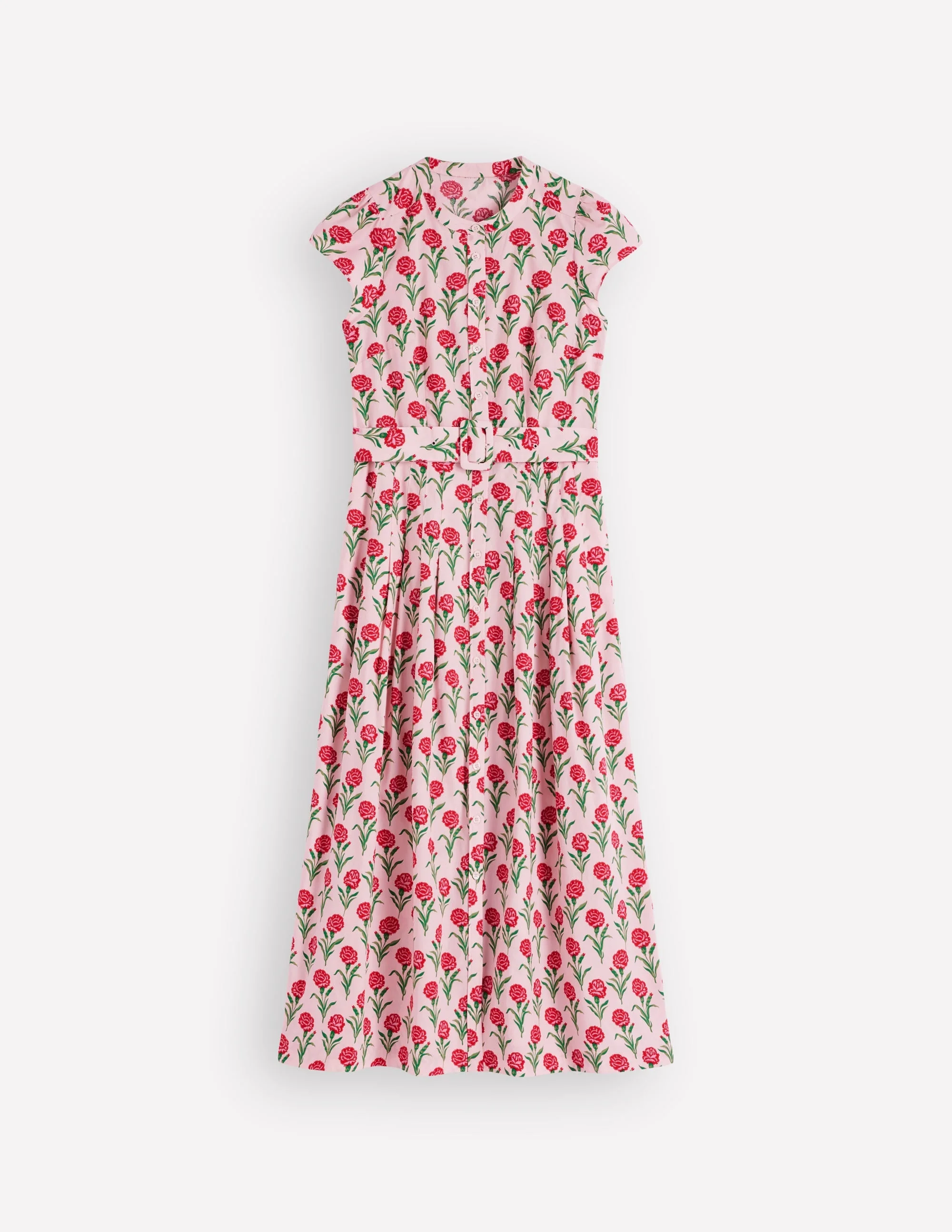 Arabella Cotton Maxi Dress-Pink Carnation Stem - 1