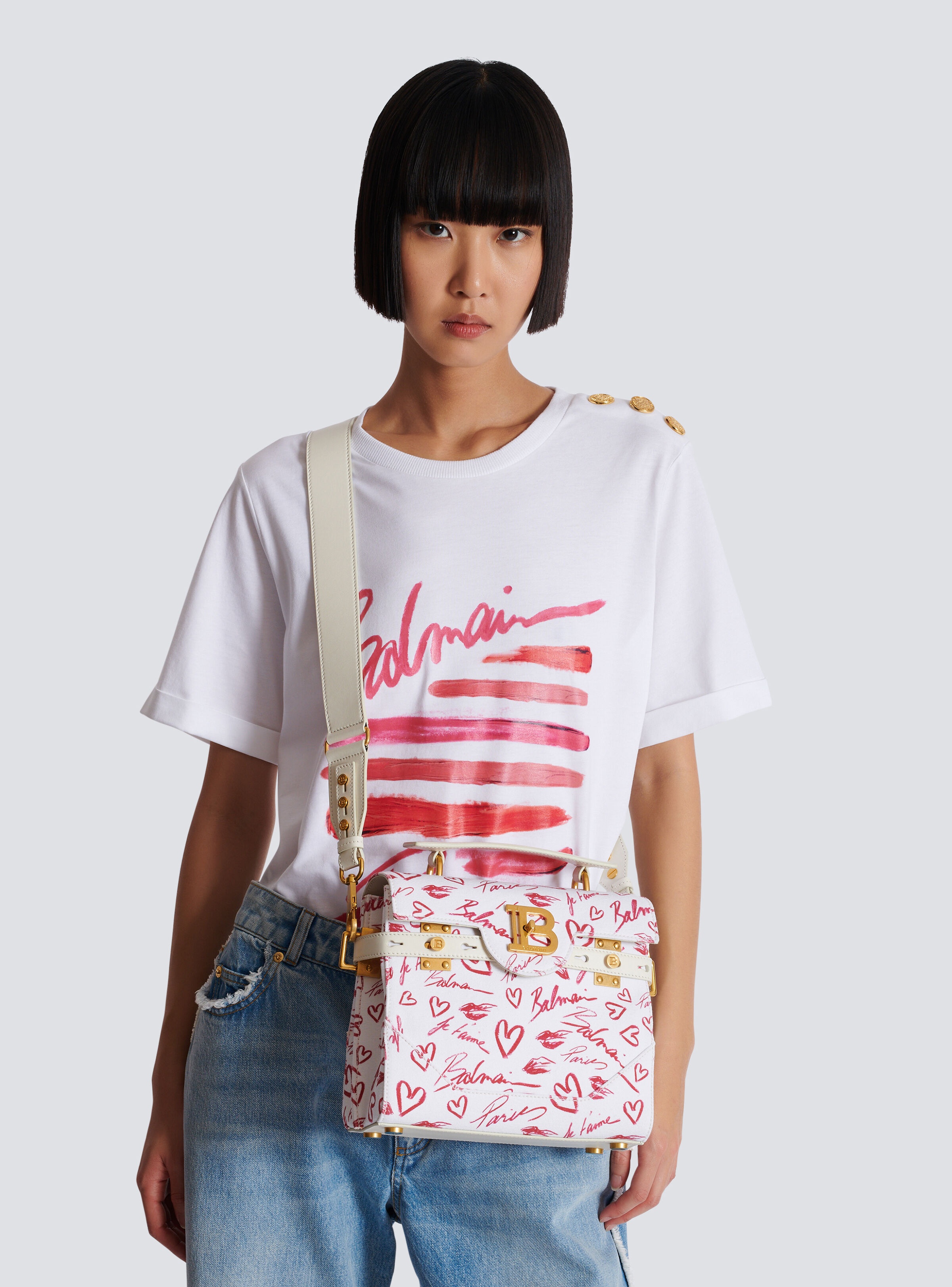 B-Buzz 23 bag in Lipstick print canvas - 8