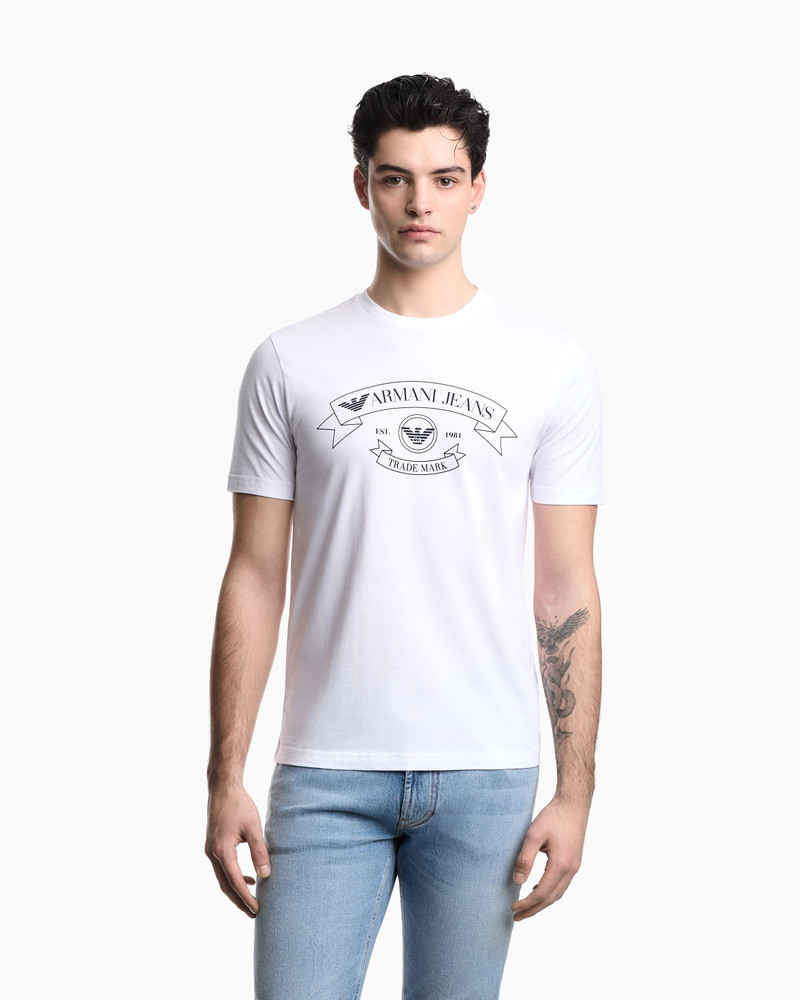 EMPORIO ARMANI ARMANI JEANS JERSEY T-SHIRT WITH PRINT outlook