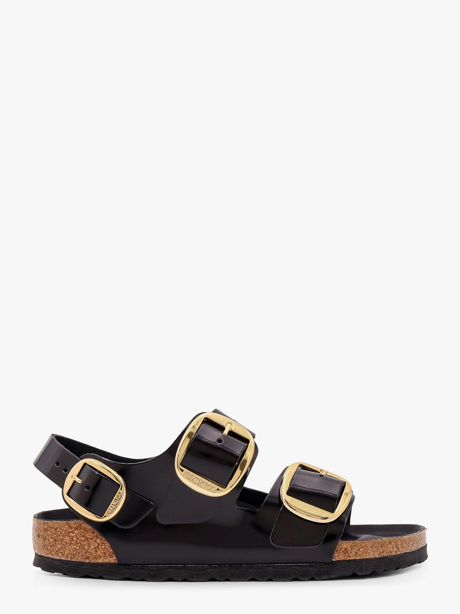 Milano Big Buckle Patent Leather Sandals - 1