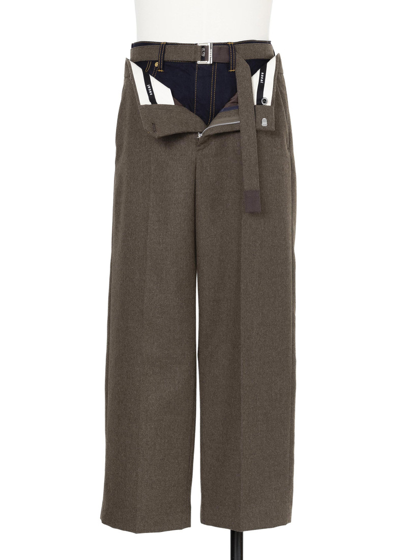 Wool Flannel x Denim Pants 1