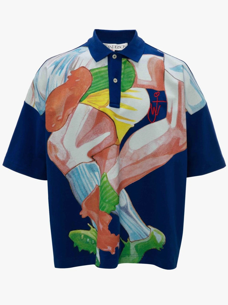 OVERSIZED PRINTED POLO SHIRT 1