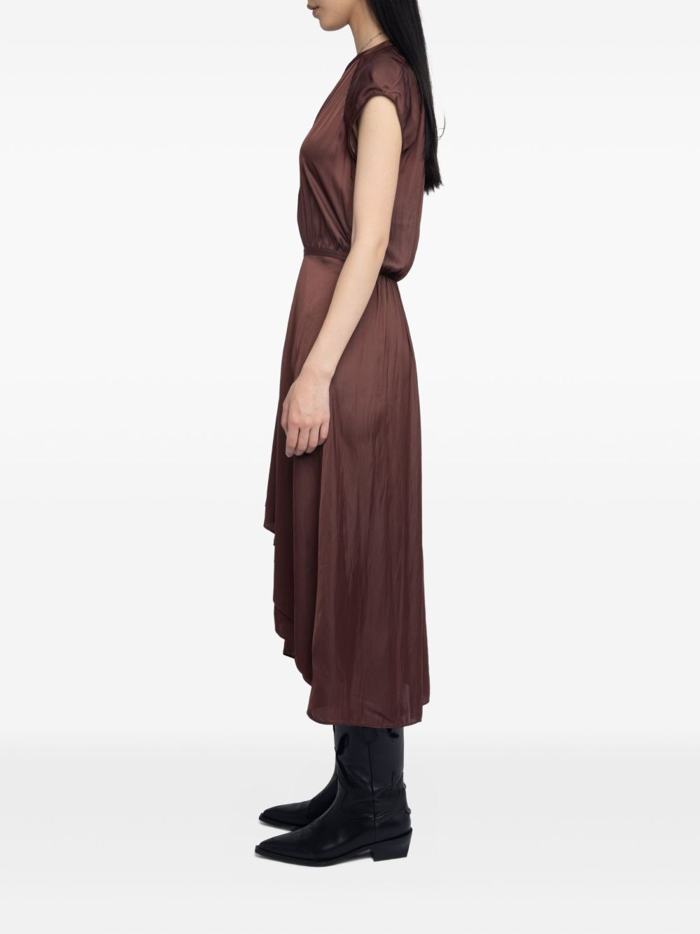 Randall V-neck midi dress - 3
