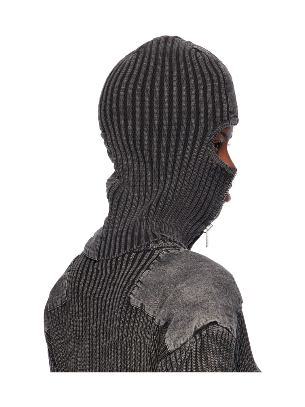 Black Zipper Balaclava - 3