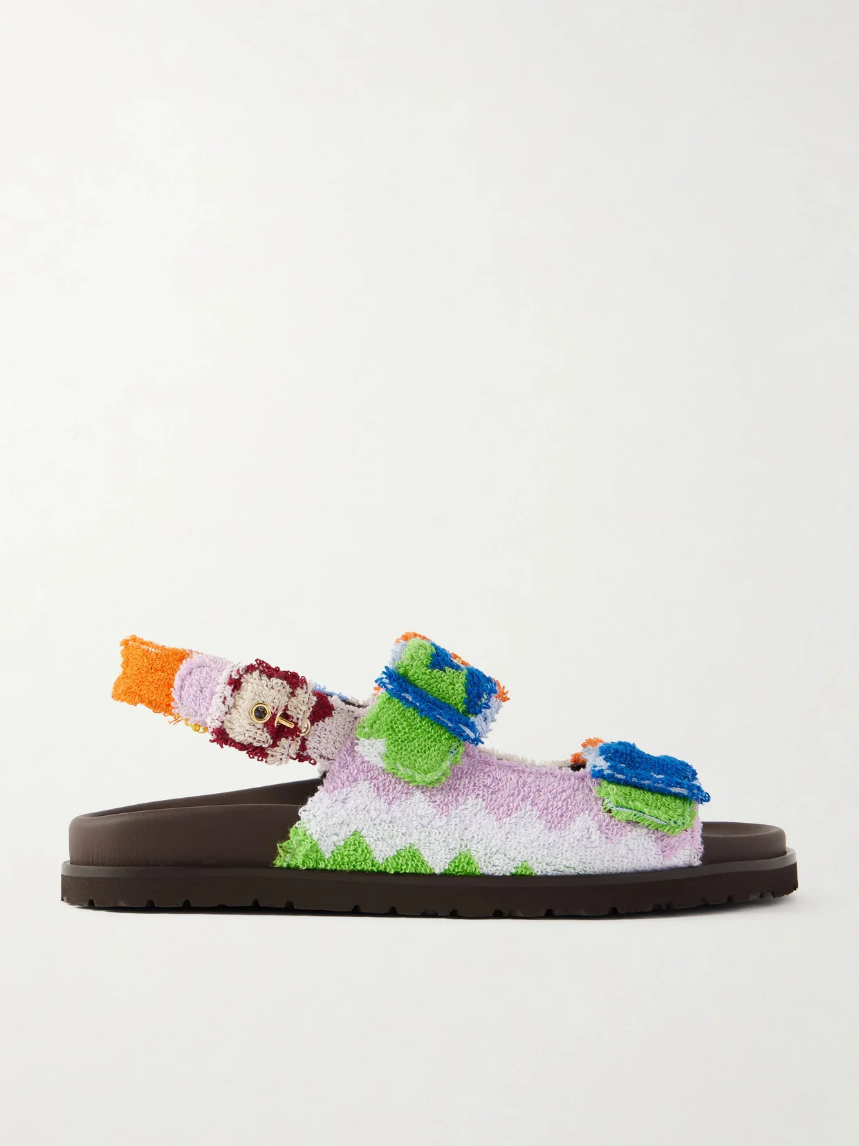 Mia Striped Terry Sandals - 1