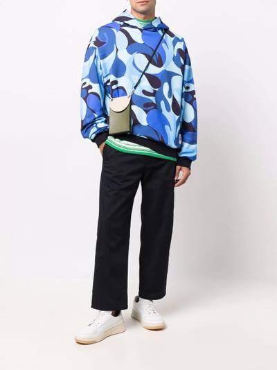 Marni abstract camouflage-print hoodie outlook