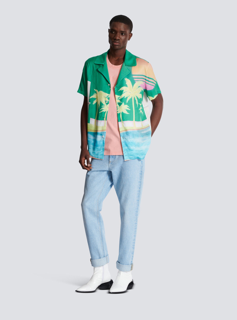 Balmain Light blue regular-fit denim jeans outlook