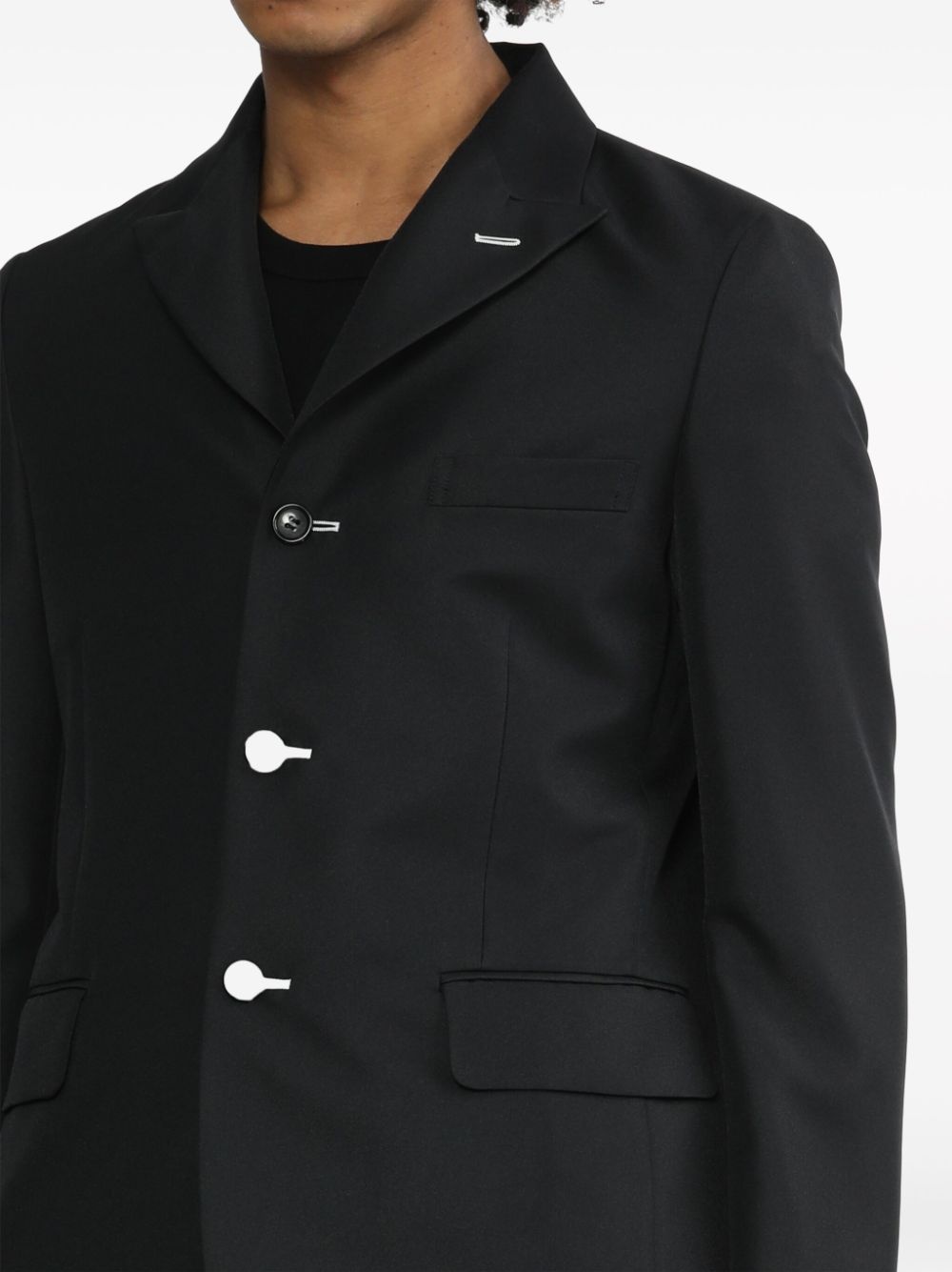 layered single-breasted blazer - 5