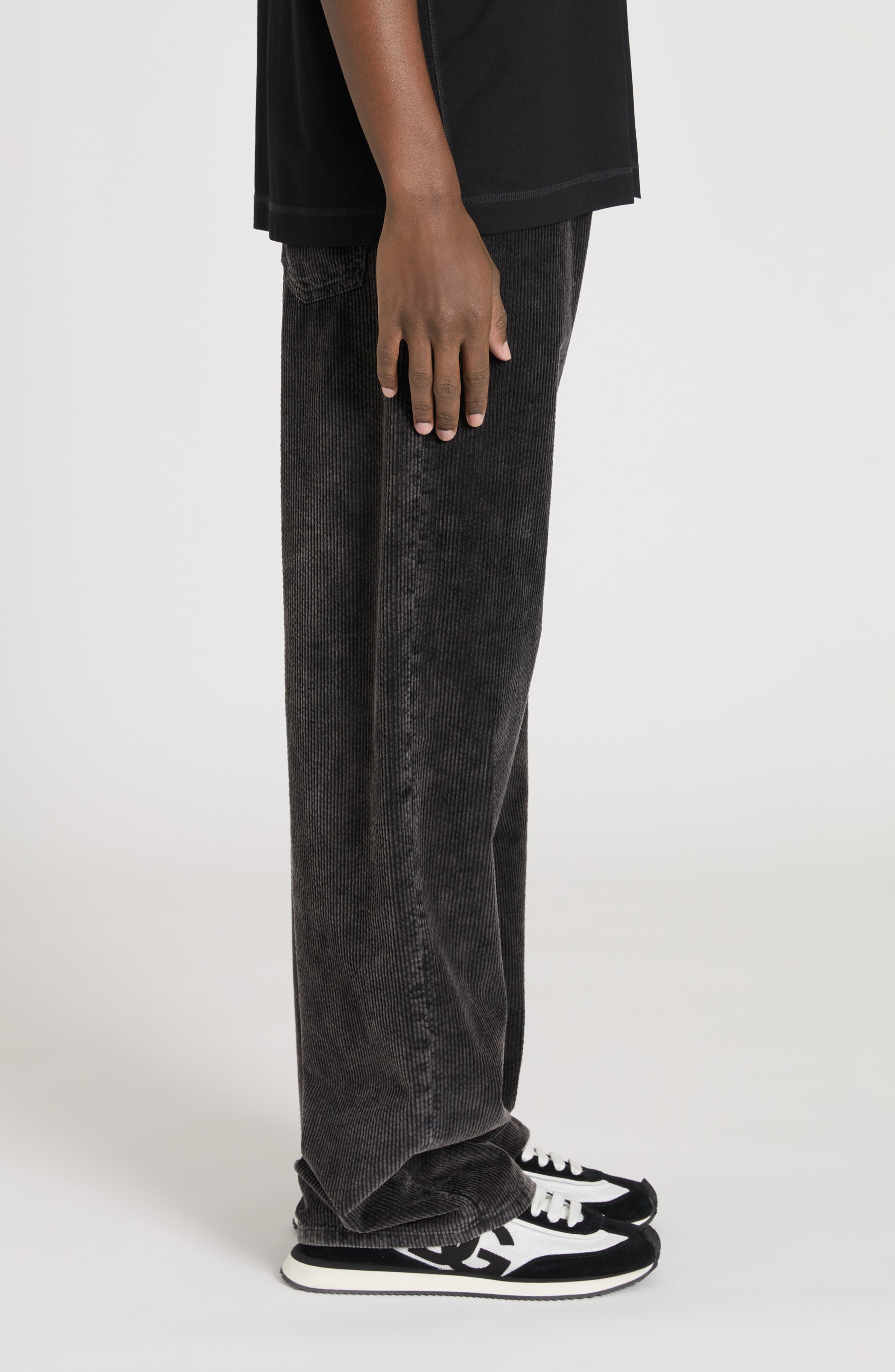 Dolce&Gabbana Oversize Corduroy Pants in N0000 Nero at Nordstrom - 4