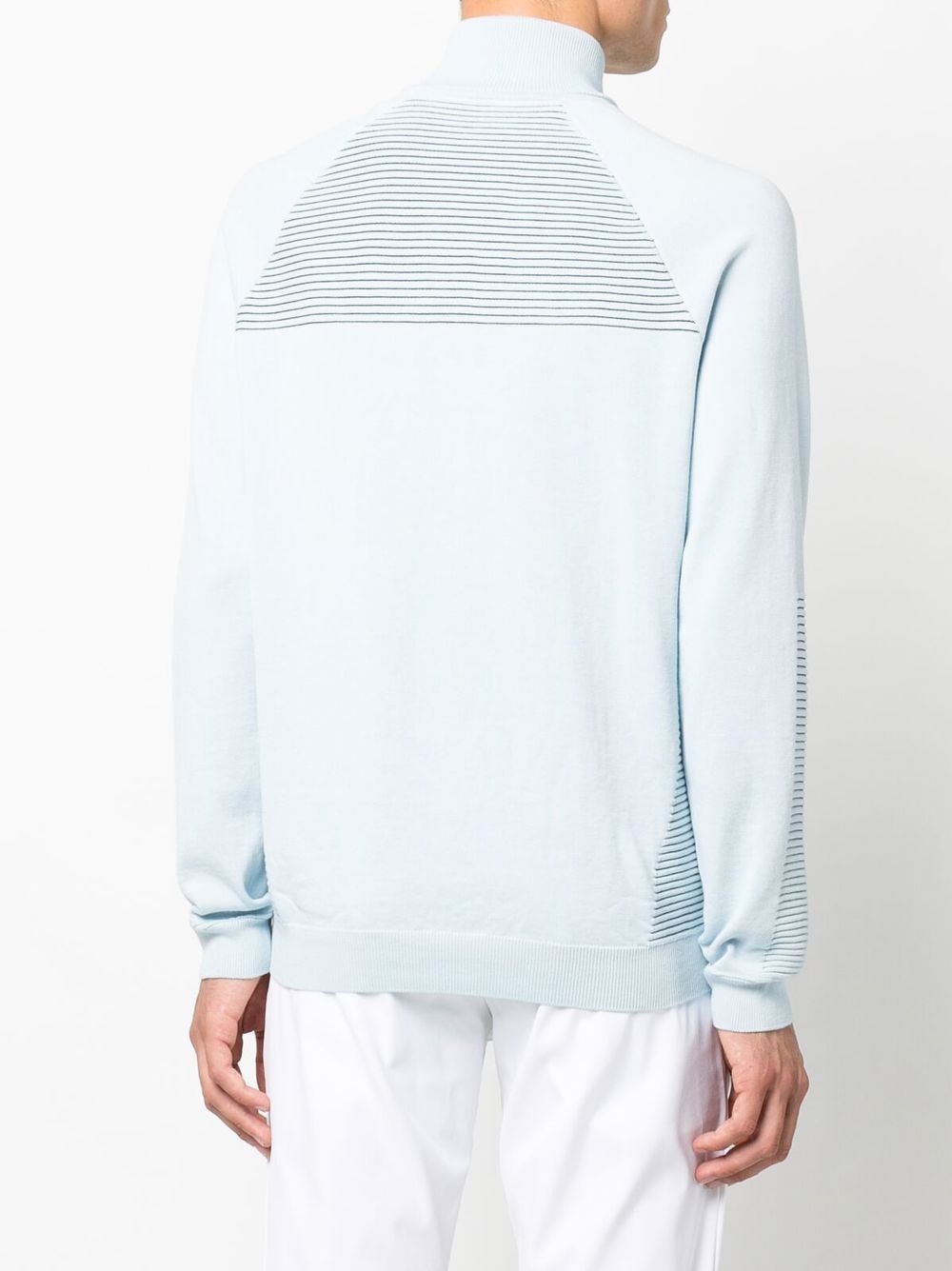 striped half-zip jumper - 4