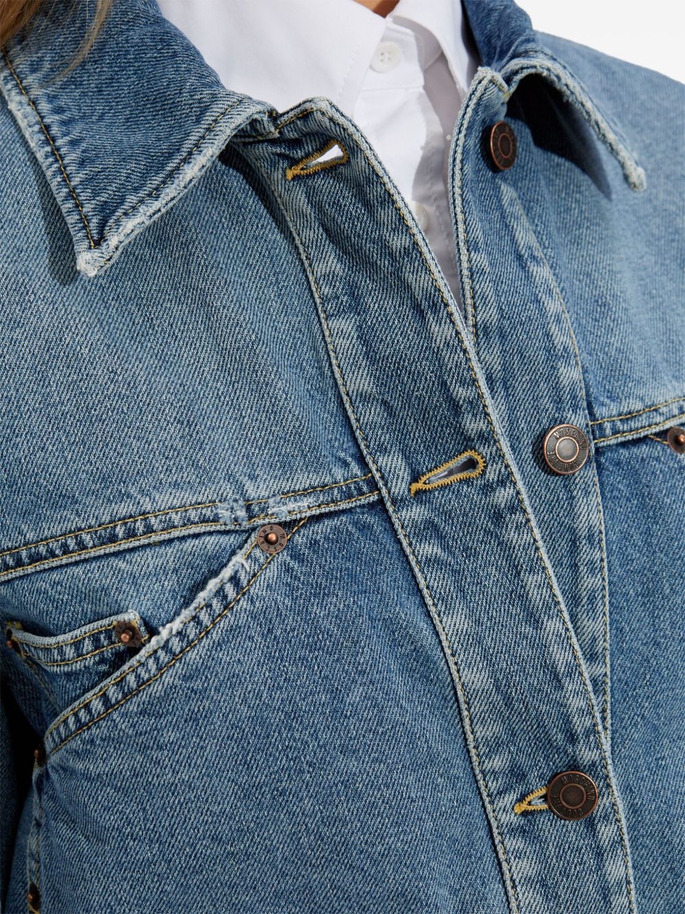 buttoned denim jacket - 5