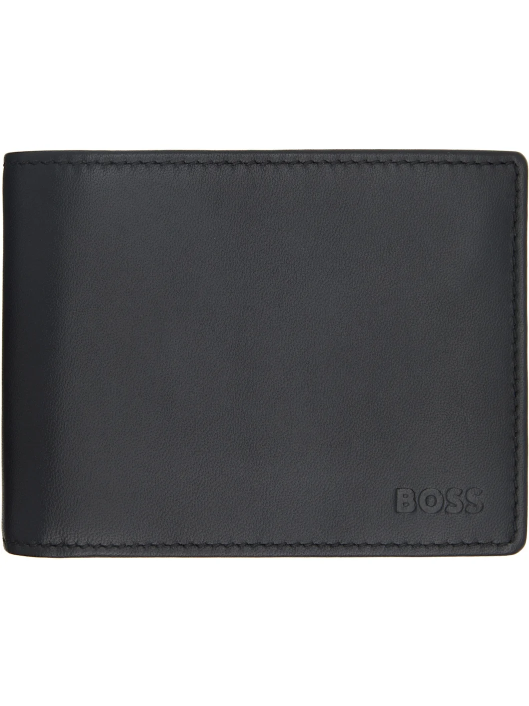 Black Embossed-Logo Coin Wallet - 1