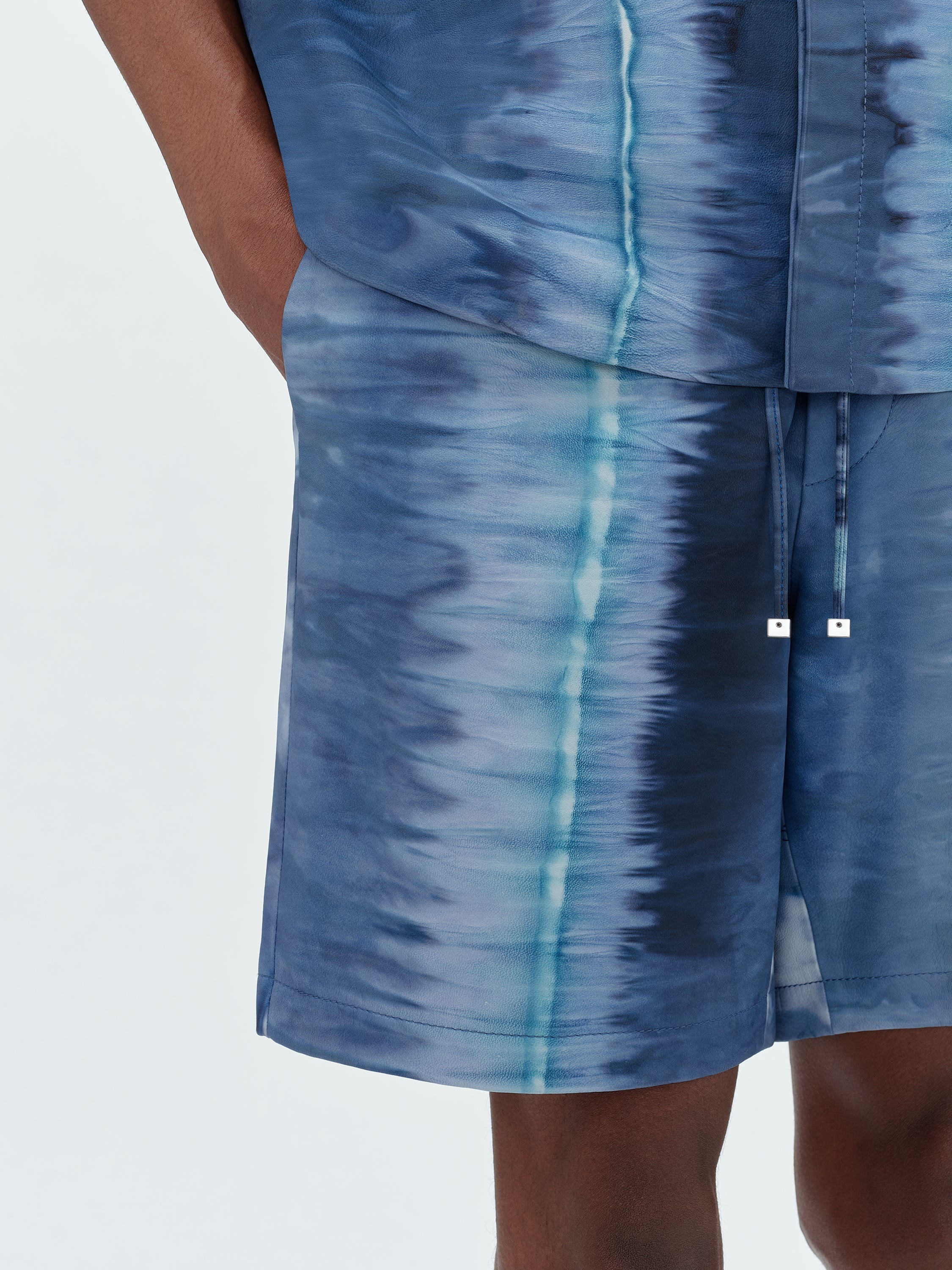 LEATHER TIE DYE SHORT - 6