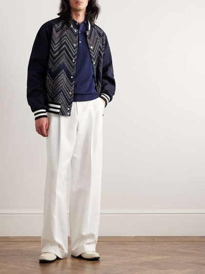 Missoni Striped Cotton-Blend Bouclé and Drill Bomber Jacket outlook