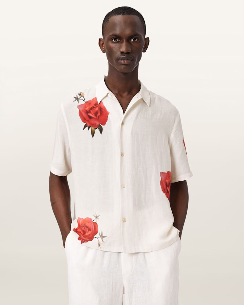 ALLSAINTS FLEUR FAZED BOXY SHORT SLEEVE SHIRT outlook