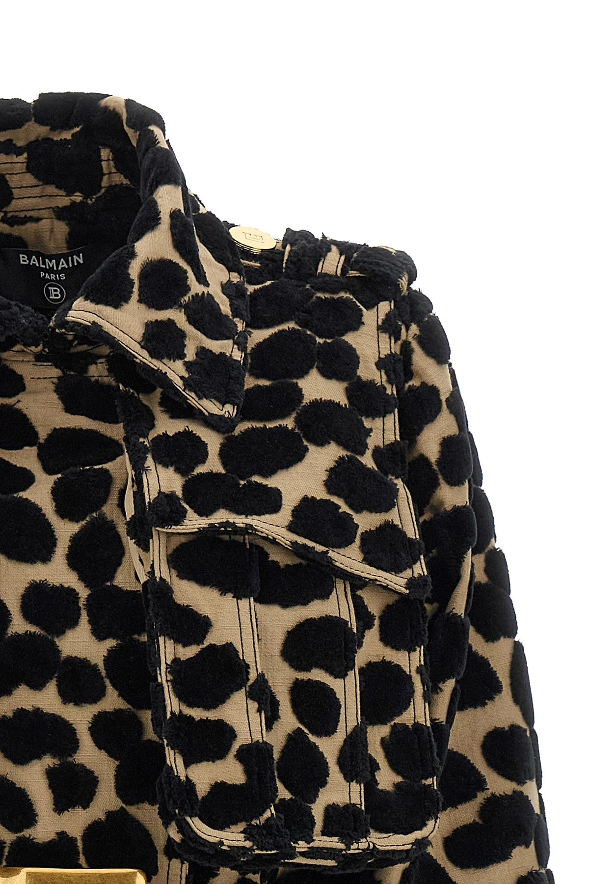 Leopard jacquard trench coat - 4