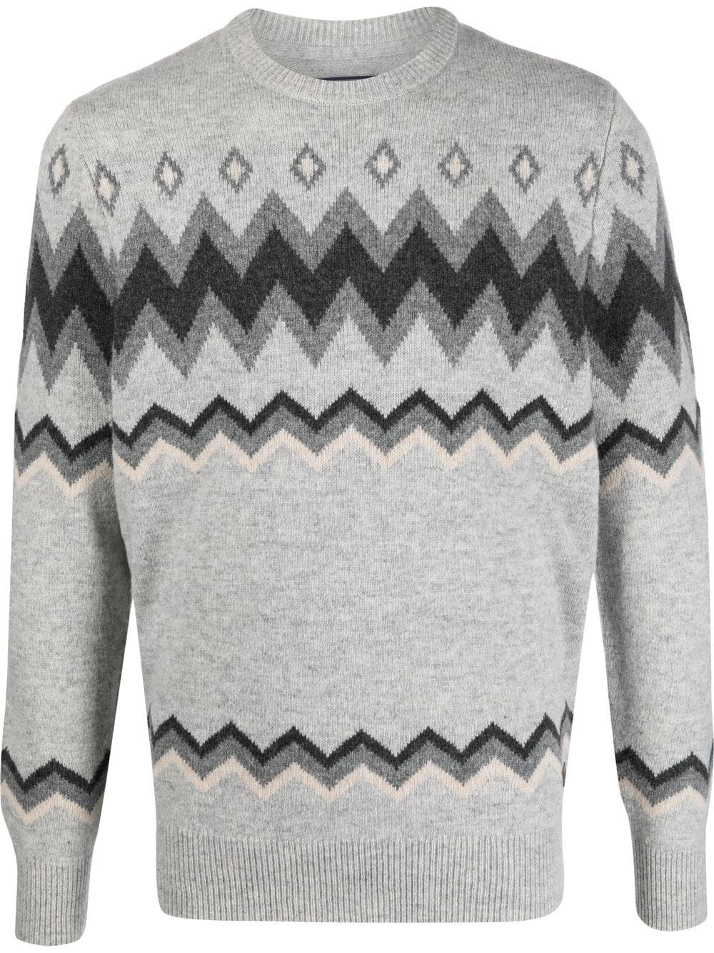 zig-zig knitted jumper - 1