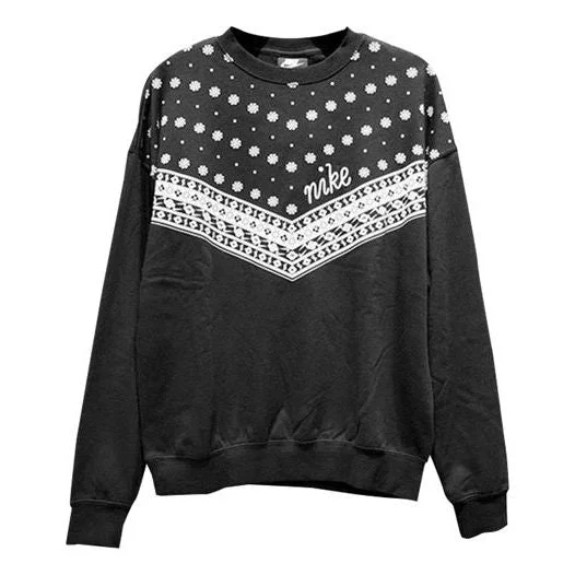 (WMNS) Nike Sportswear Heritage Round-neck Sweatshirt 'Black' CU5949-010 - 1