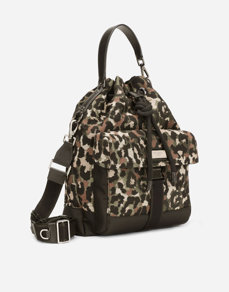 Camouflage jacquard hobo bag - 4