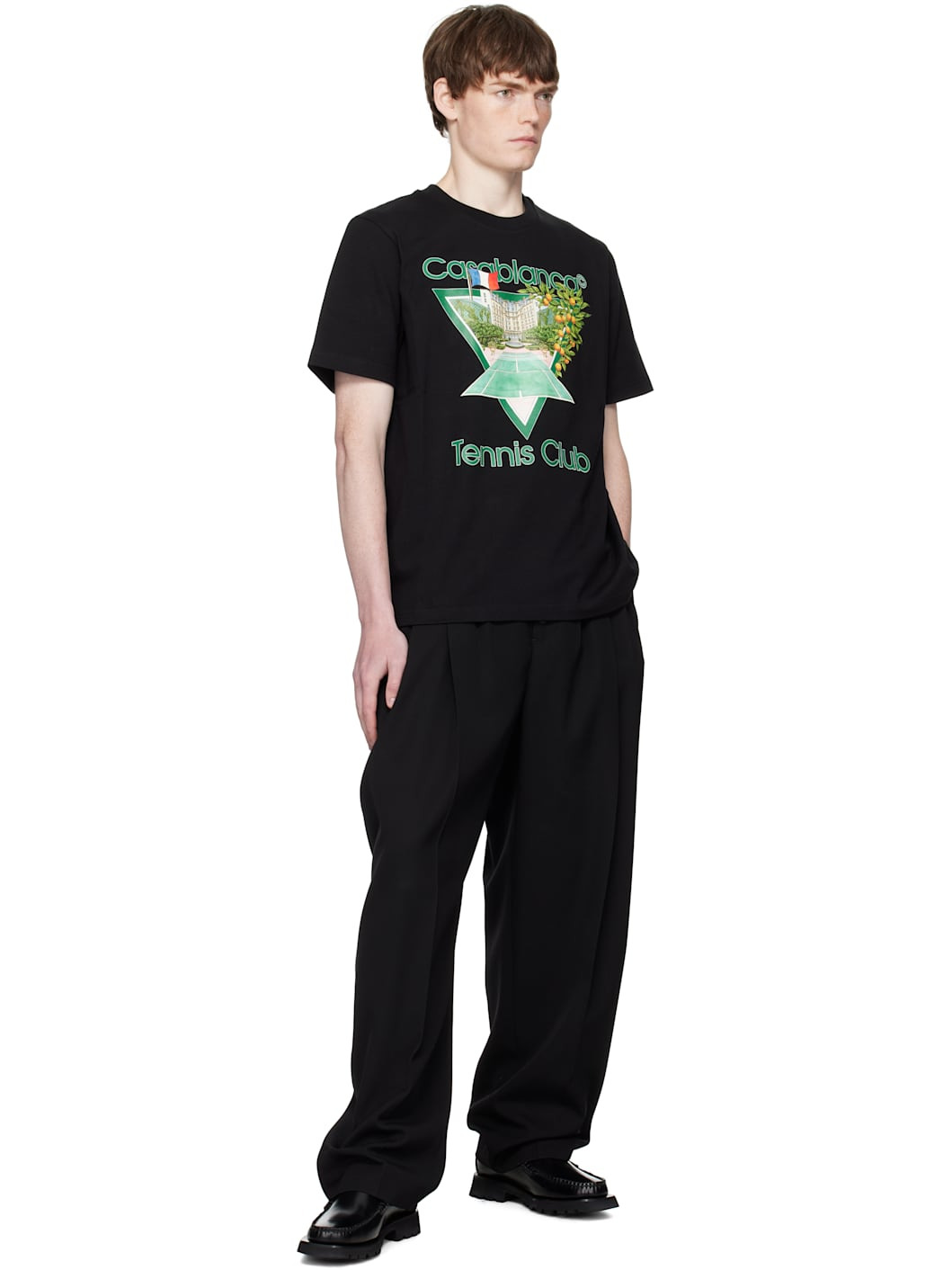 Black 'Tennis Club' Icon Short-Sleeve T-Shirt - 4