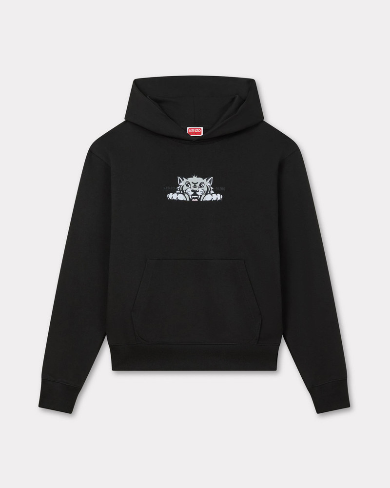 'KENZO Happy Tiger' embroidered hoodie in cotton 1