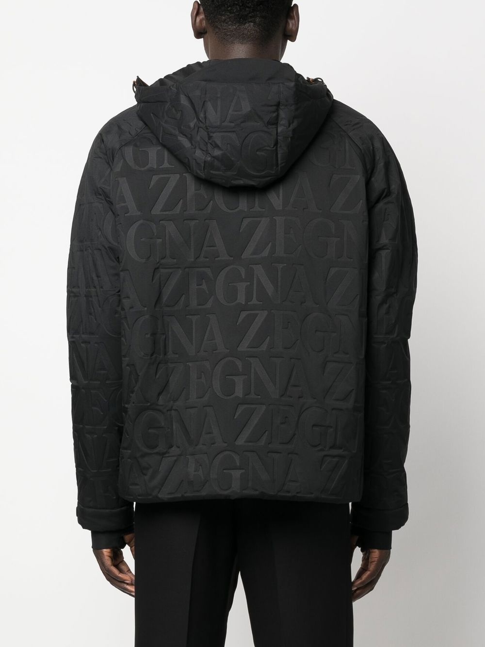 monogram hooded jacket - 4