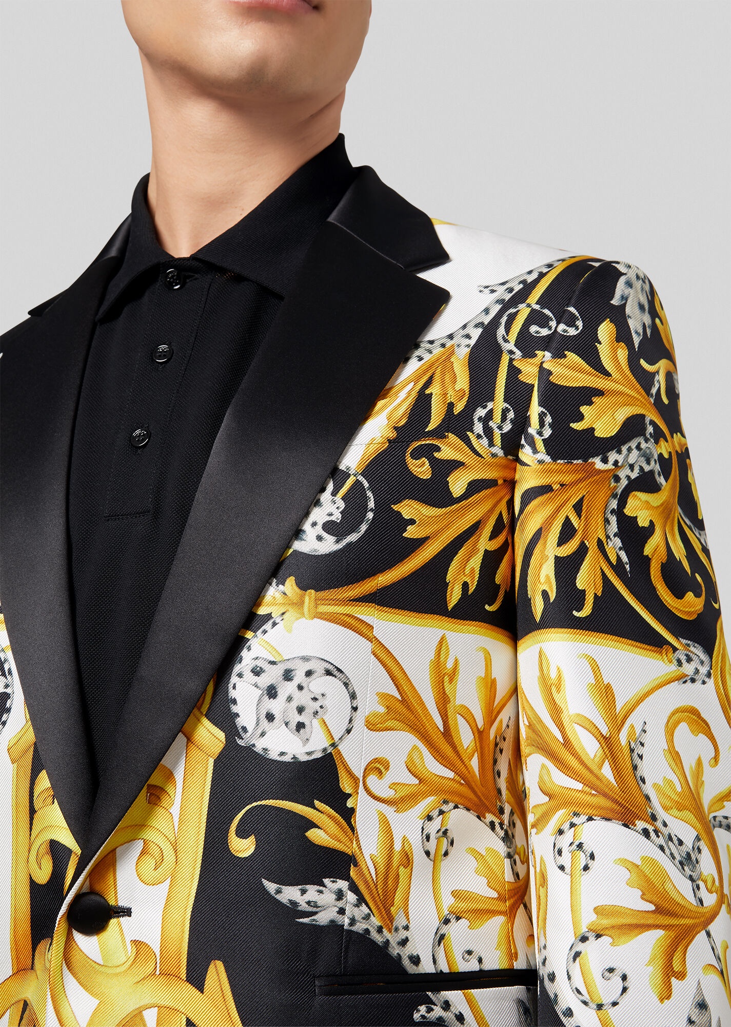 Barocco Acanthus Print Silk Blazer - 5