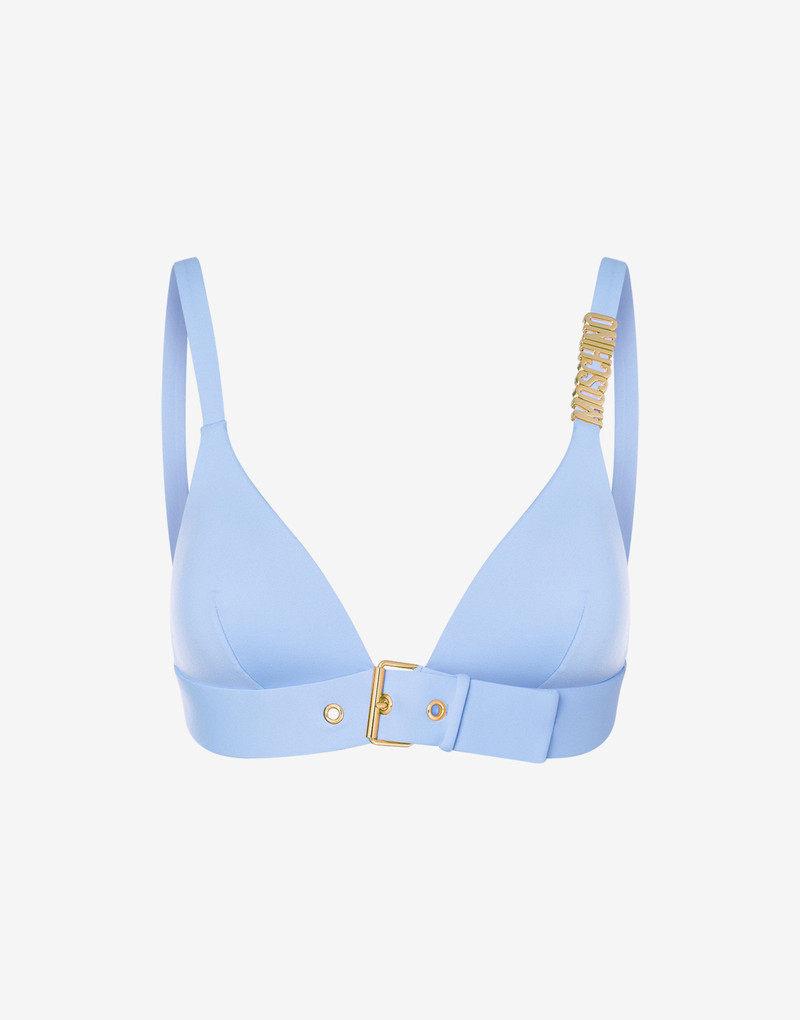 GOLD BUCKLE TRIANGLE BIKINI TOP 1