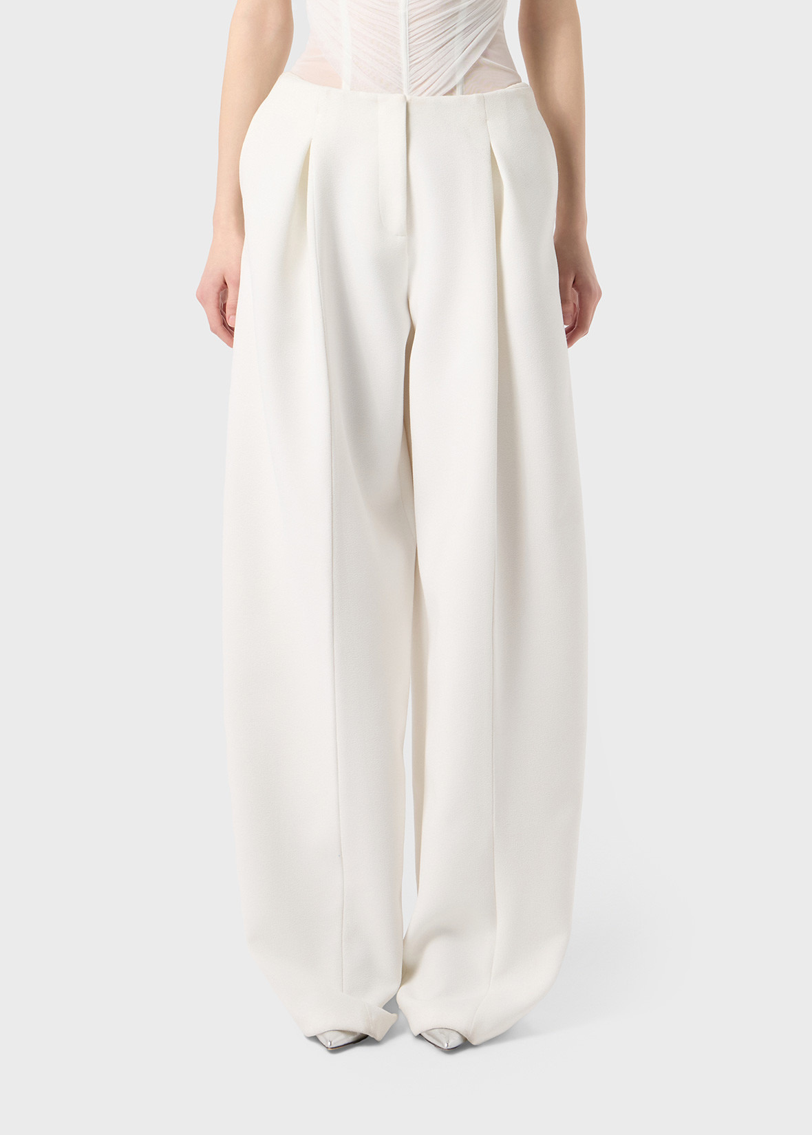 WIDE LEG PANTS IN DOUBLE CRÊPE - 3
