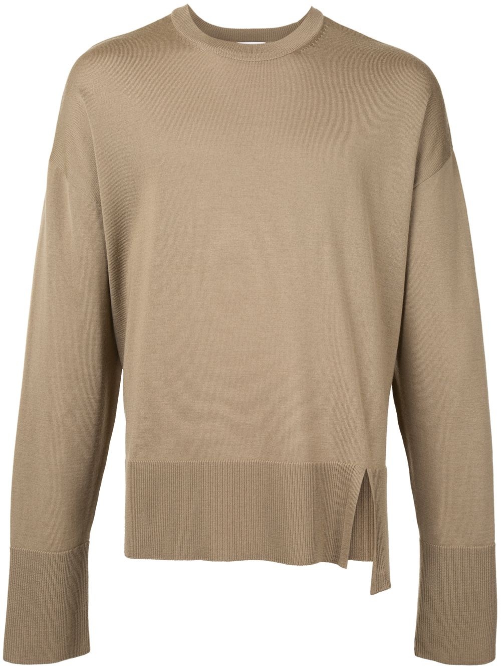 slit detail crew neck jumper - 1