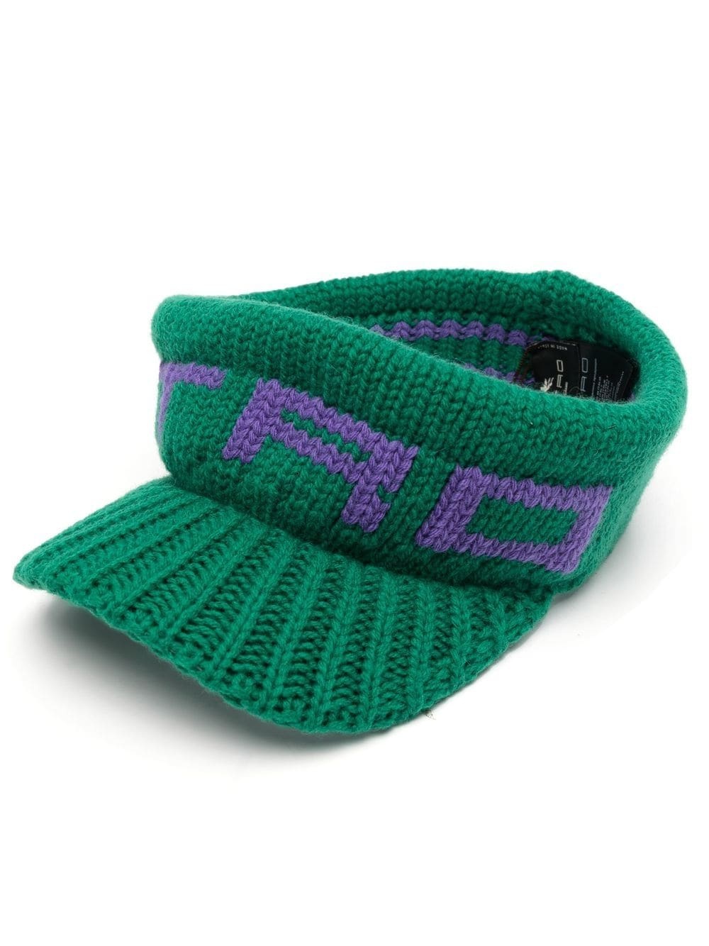 knitted wool visor - 1