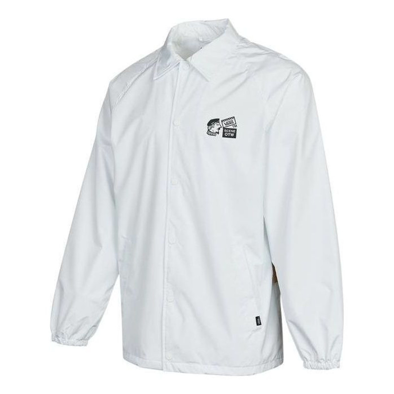 Vans AP Tell A FRD Coach Jacket 'White Black' VN0A54P4WHT 1