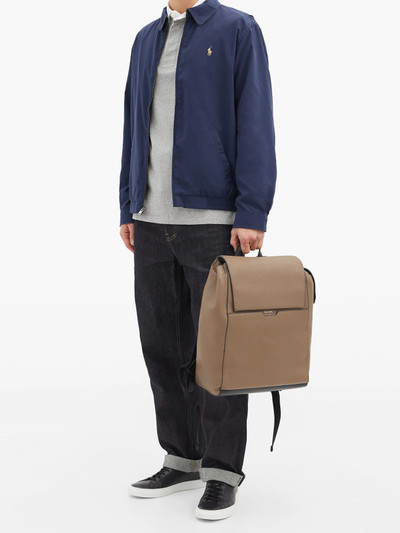 Paul Smith Signature-stripe leather backpack outlook