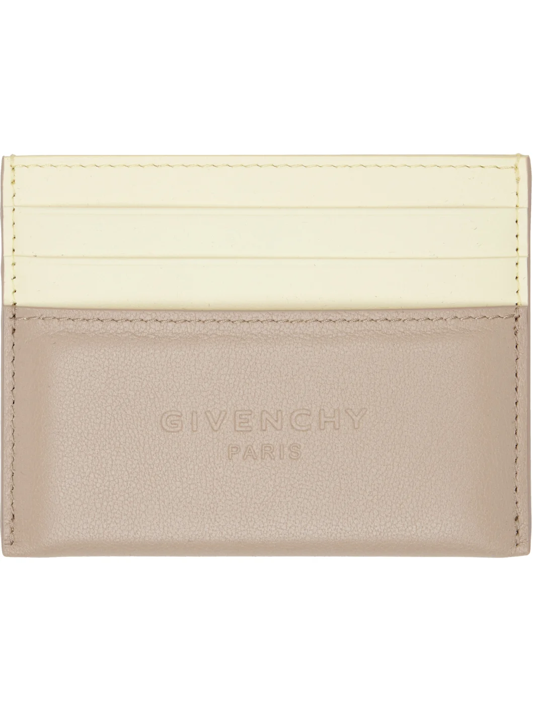Beige & Taupe Padded Card Holder - 1