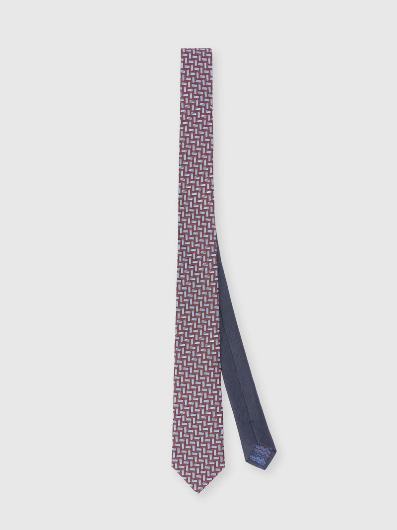 Patterned silk tie 1