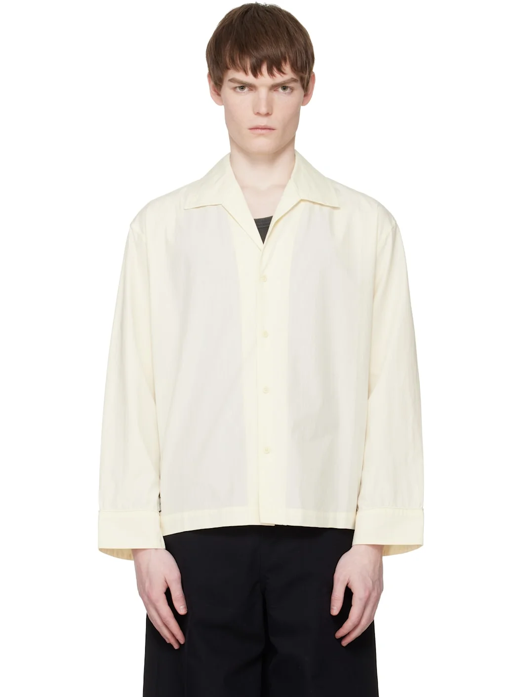 Off-White LS Pajama Shirt - 1