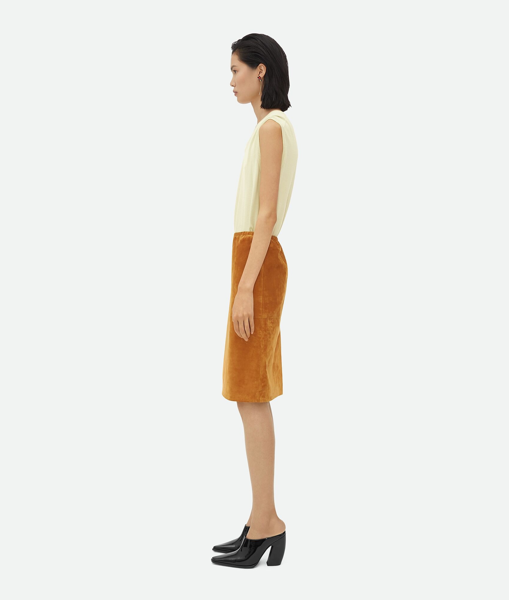 Suede Leather Skirt - 2
