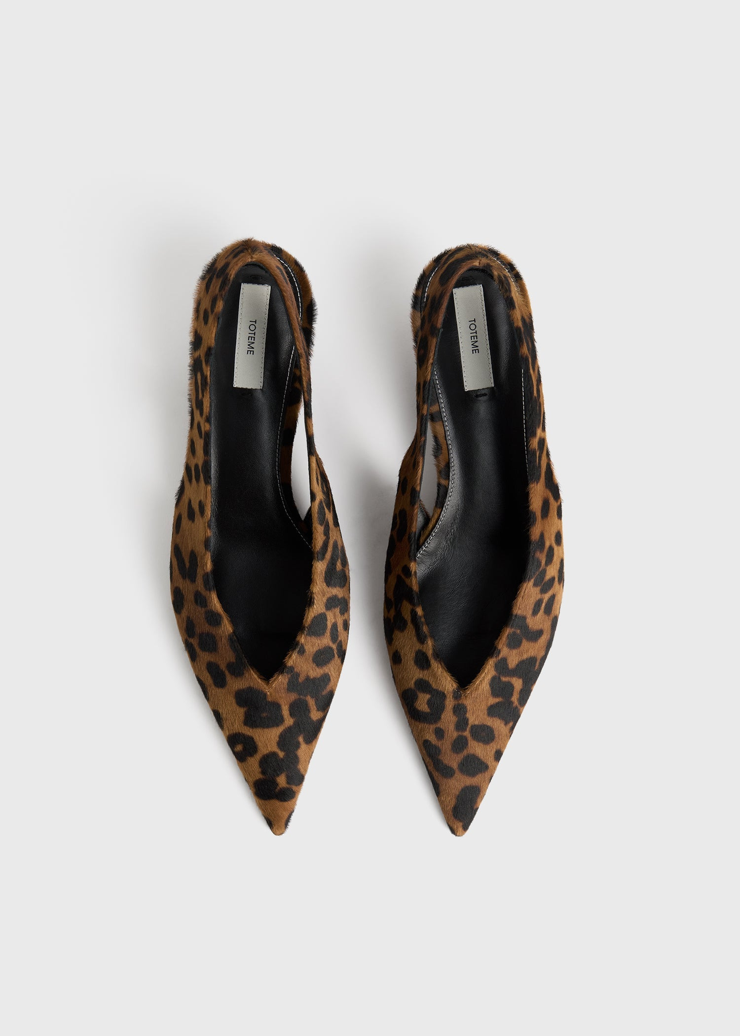 Wedge-heel pony hair slingbacks leopard - 4